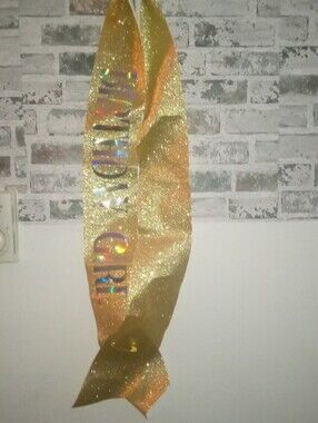 Gold 'Birthday Girl' Glitter Sash - Party Accessory